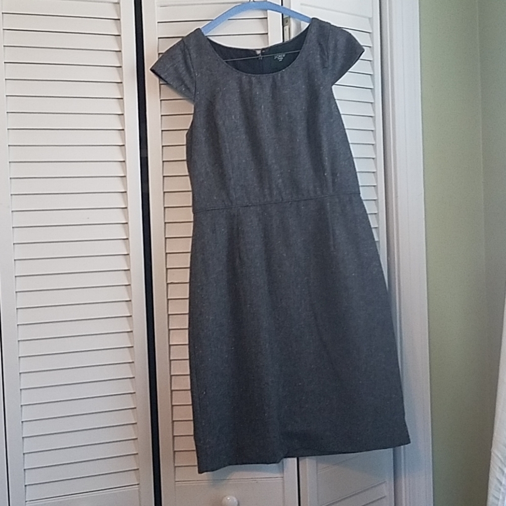 J crew wool Tweed dress size 6 office work career